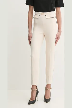 Elisabetta Franchi Spodnie damskie kolor dopasowane high waist PAT7151E2