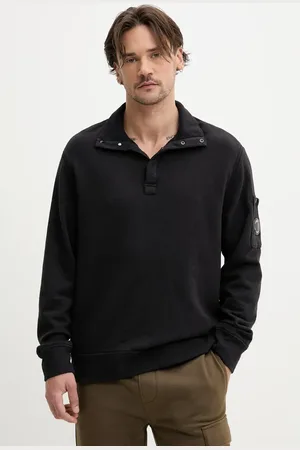 C.P. Company Bluza bawełniana męska kolor gładka 18CMSS267A110337O