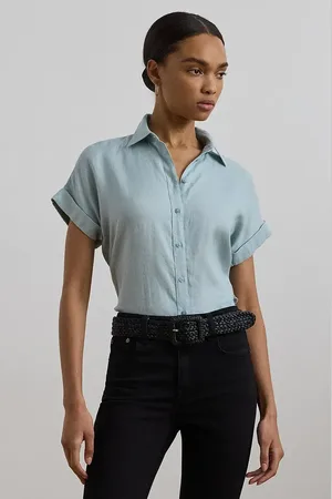 Ralph Lauren Koszula lniana kolor relaxed z kołnierzykiem klasycznym 200699152
