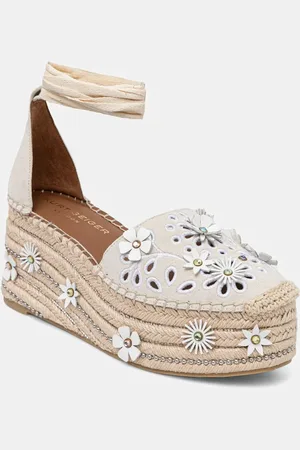 Kurt Geiger Espadryle zamszowe Flower Espadrille kolor na platformie 4352644209