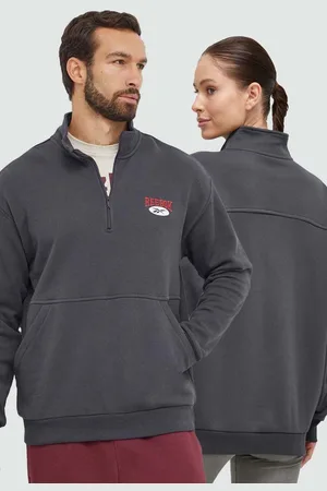 Reebok Bluza bawełniana kolor z aplikacją