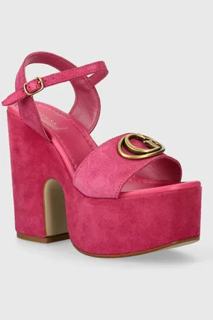 Guess Sandały zamszowe CLODY kolor FLJCLO SUE04