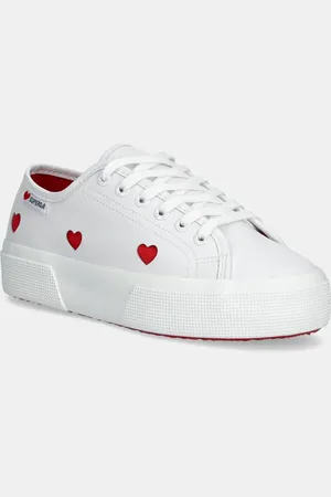 Superga Trampki PLATFORM HEARTS VEGAN MAT damskie kolor S8137HW