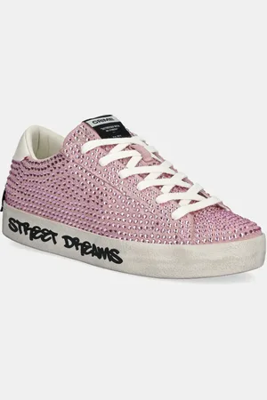 Crime london Sneakersy skórzane DISTRESSED damskie kolor 21009AA7