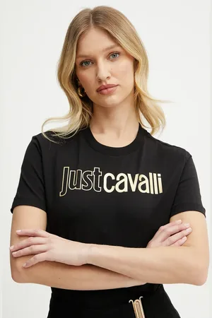 Roberto Cavalli T-shirt bawełniany damski kolor 78PAHT05 CJ500