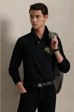 Ralph Lauren Longsleeve bawełniany kolor gładki 710968950