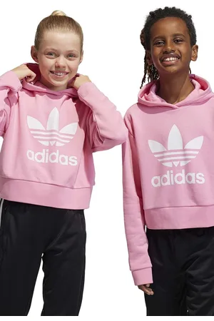 adidas Bluza dziecięca kolor z kapturem z nadrukiem