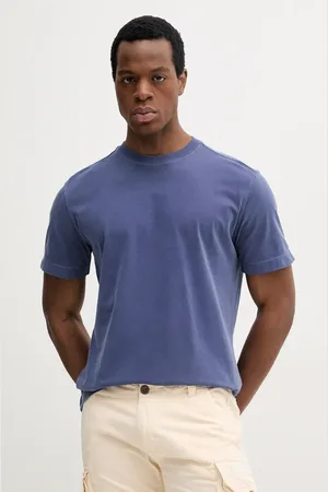 Benetton T-shirt bawełniany męski kolor gładki 3ZITU1098
