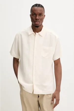 A.P.C. Koszula z domieszką lnu chemisette roy męska kolor relaxed VIALV.H12608