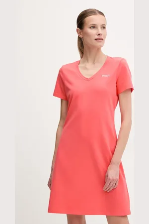 DKNY Sukienka kolor mini prosta DP5D4902