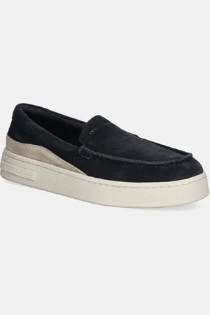 Armani Exchange Mokasyny skórzane męskie kolor XUY011 XV868 U645