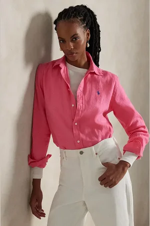 Ralph Lauren Koszula lniana kolor regular z kołnierzykiem klasycznym 211970730