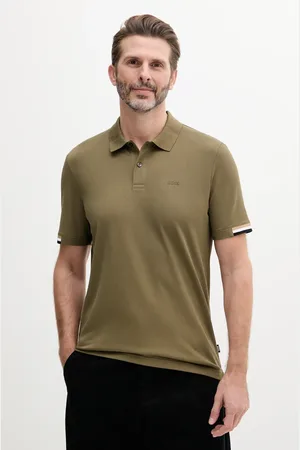 HUGO BOSS Polo bawełniane kolor gładki
