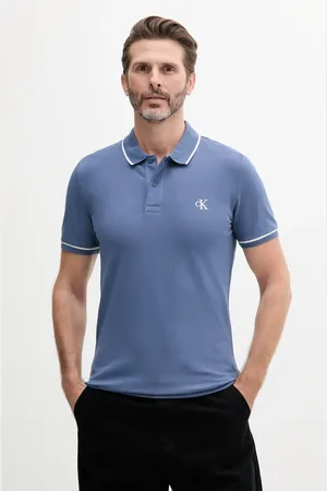 Calvin Klein Polo męski kolor gładki J30J315603