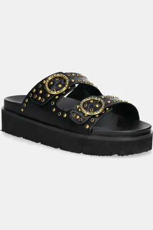 Pepe Jeans Klapki POLA BUCKLE damskie kolor na platformie PLS90679