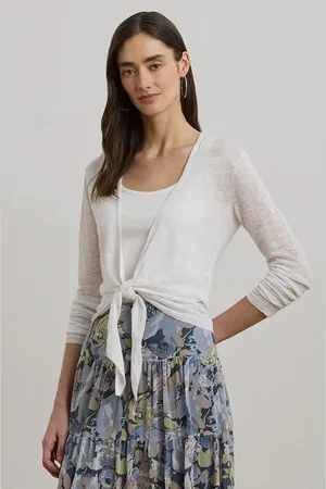 Ralph Lauren Kardigan lniany damski kolor lekki 200963665