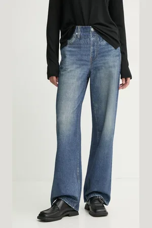 RAG&BONE Jeansy damskie kolor szerokie high waist WCW23F70018201