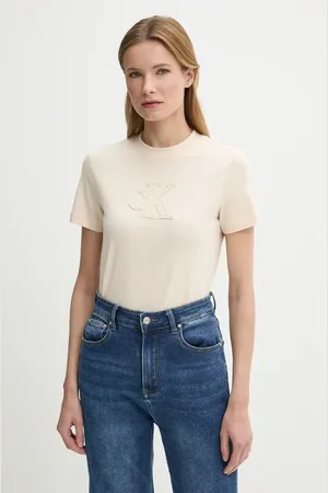Calvin Klein T-shirt bawełniany damski kolor J20J225256
