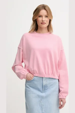 Benetton Bluza bawełniana damska kolor gładka 39BLD109O