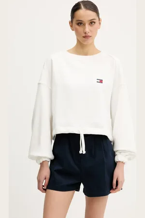 Tommy Hilfiger Bluza bawełniana damska kolor gładka DW0DW21344