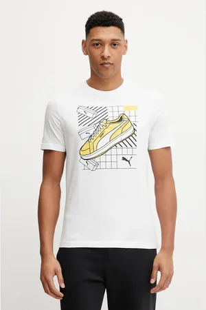 PUMA T-shirt bawełniany GRAPHICS Sneaker męski kolor z nadrukiem 684830