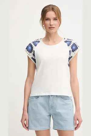 Pepe Jeans T-shirt bawełniany VERENICE damski kolor PL506044