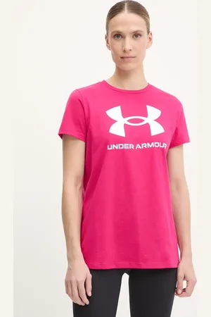Under Armour T-shirt damski kolor bordowy