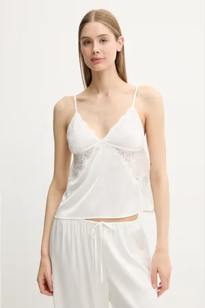 Abercrombie & Fitch Top piżamowy damska kolor koronkowa KI146-5050