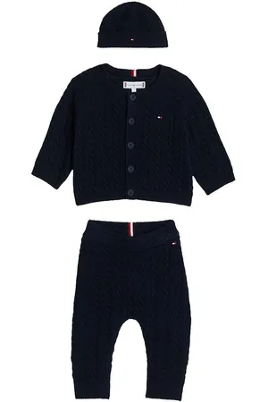 Tommy Hilfiger Komplet niemowlęcy z domieszką wełny 3-pack kolor KN0KN01929
