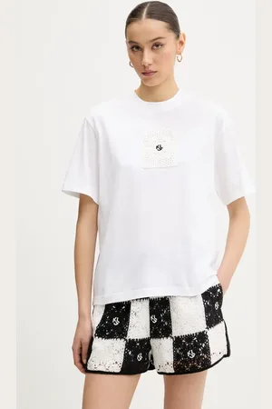 Karl Lagerfeld T-shirt bawełniany damski kolor A2W17096