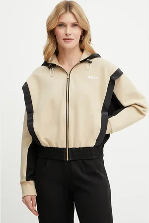 HUGO BOSS Bluza damska kolor z kapturem wzorzysta 50541327