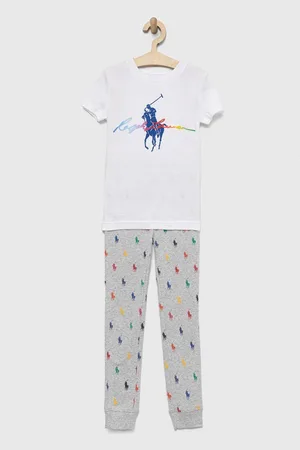 Ralph Lauren Piżama bawełniana dziecięca kolor wzorzysta