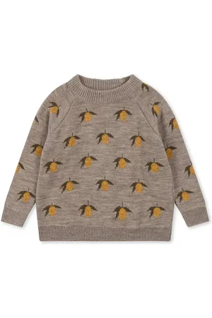 Konges Sløjd Sweter wełniany dziecięcy BELOU LEMON KNIT BLOUSE kolor KS101427