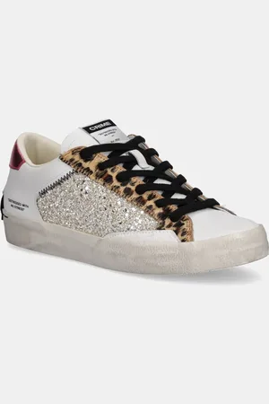 Crime london Sneakersy skórzane DISTRESSED damskie kolor 21010AA7