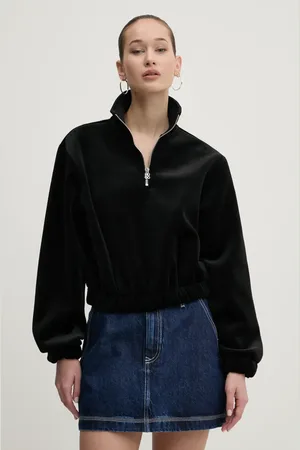 HUGO BOSS Bluza welurowa kolor gładka 50534055