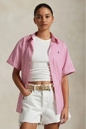 Ralph Lauren Koszula bawełniana damska kolor relaxed z kołnierzykiem klasycznym 211968224