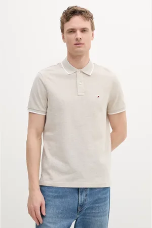 Tommy Hilfiger Polo z domieszką lnu męski kolor gładki MW0MW33140