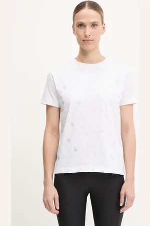 Guess T-shirt bawełniany CHRYSANTA damski kolor V5GI16 I3Z14