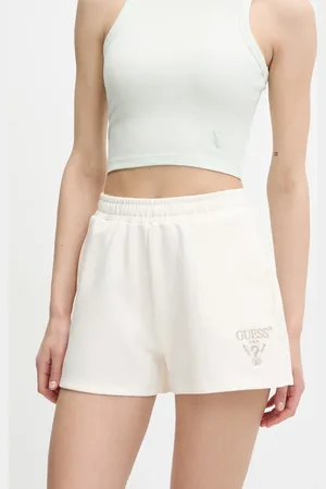 Guess Szorty ROBERTA damskie kolor z aplikacją high waist V5GD19 KC3D2