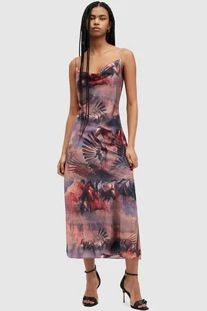 AllSaints Sukienka HADLEY COLCA midi rozkloszowana