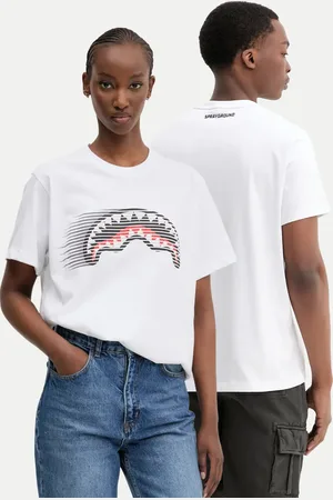 Sprayground T-shirt bawełniany kolor z nadrukiem SP721WHT