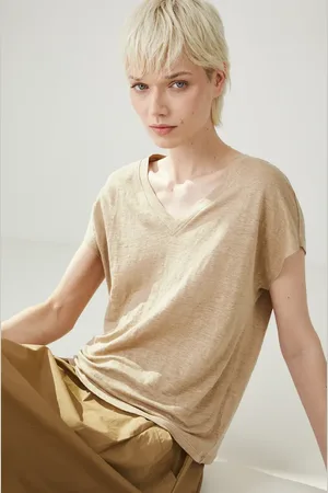 MEDICINE T-shirt lniany damski kolor