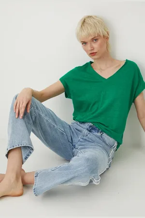 MEDICINE T-shirt lniany damski kolor