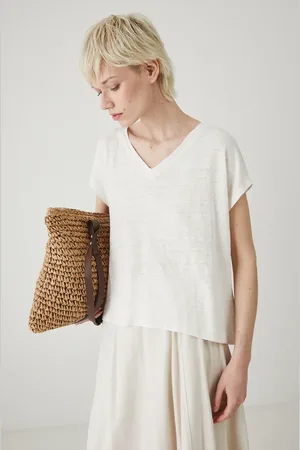 MEDICINE T-shirt lniany damski kolor