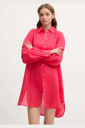 Ralph Lauren Koszula plażowa z domieszką lnu kolor 21564377