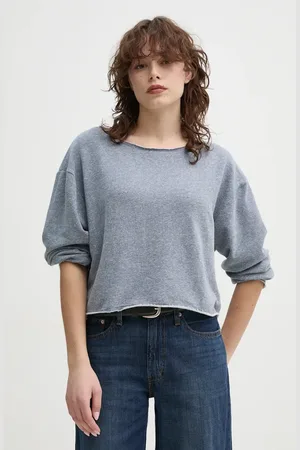 American Vintage Bluza damskie kolor gładka OFY03AE25