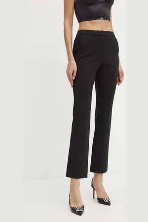 Karl Lagerfeld Spodnie damskie kolor proste high waist 245W1001