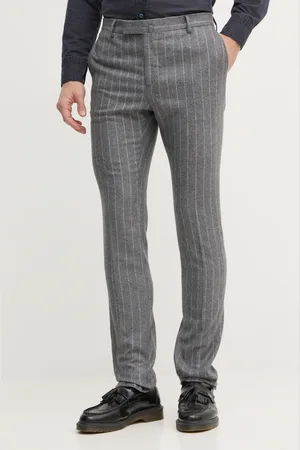 Hackett Spodnie wełniane kolor dopasowane HM470562R