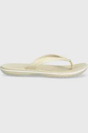 Crocs Japonki Crocband Flip damskie kolor na płaskim obcasie 207714