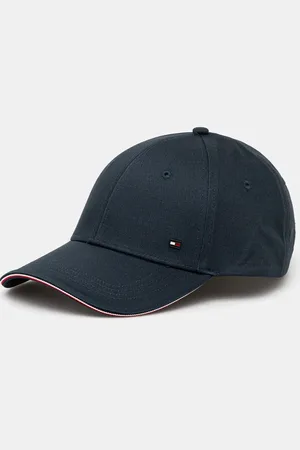 Tommy Hilfiger Czapka z daszkiem bawełniana kolor szary gładka